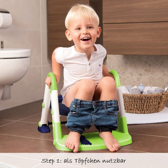 Riduttore WC per Bambini,Baby training WC vasino sedile con scaletta  Blau+weiß