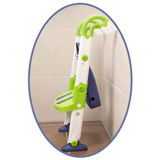 KidsKit Toilettentrainer 3 in 1 - Perl Blue Weiß Limette