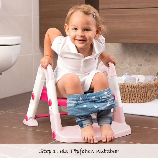 KidsKit Toilet trainer 3 in 1 - Tender Rosé White Pink