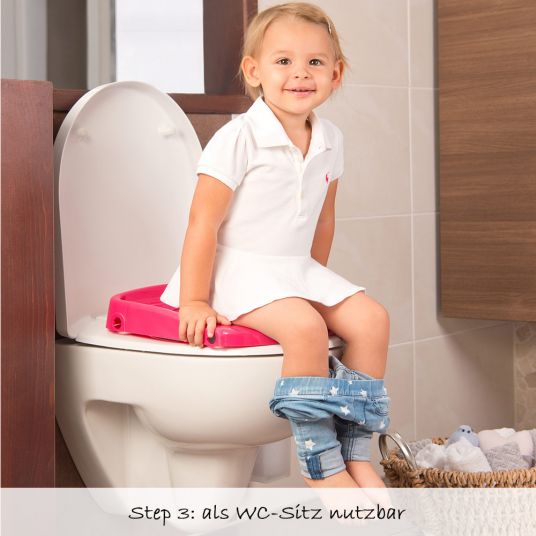 KidsKit Trainer da toilette 3 in 1 - Tender Rosé Bianco Rosa
