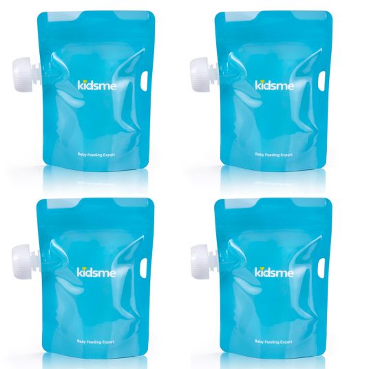 Kidsme Squeeze bags 4-pack 180 ml - refillable with labels