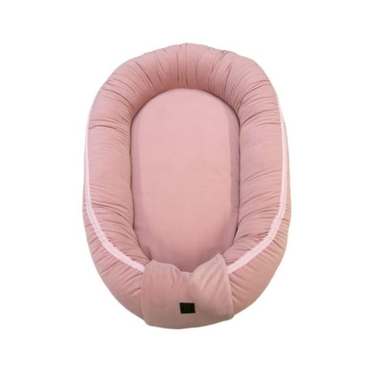 KinderConcept Baby Nest - Premium Velvet - Pink