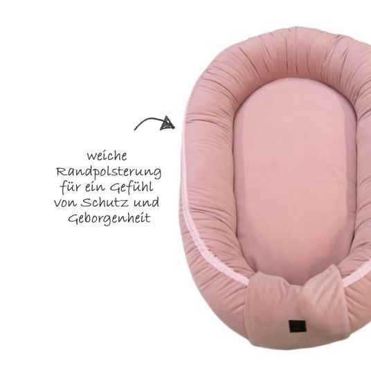 KinderConcept Babynest - Premium Velvet - Pink