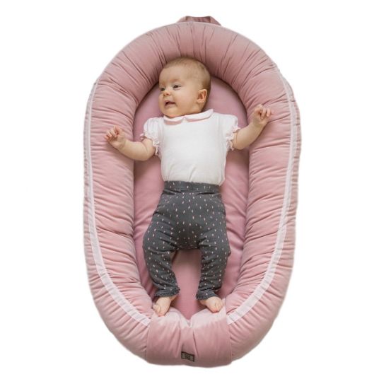 KinderConcept Baby Nest - Premium Velvet - Pink