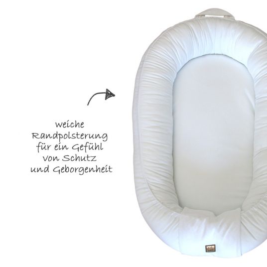 KinderConcept Baby Nest - Premium Velvet - White