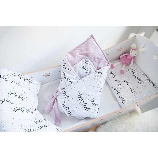 KinderConcept Bedding with filling & pillow - Blink - Pink / White