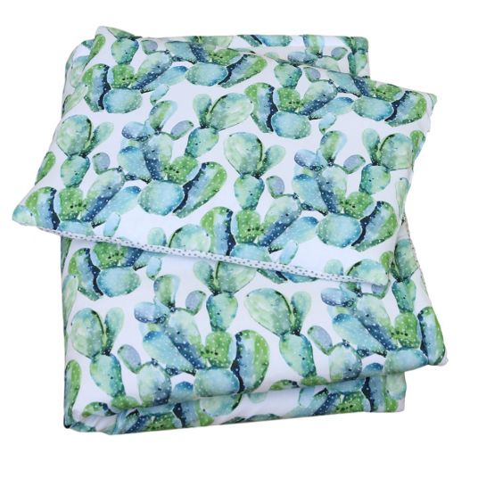 KinderConcept Bedding with filling & pillow - cactus