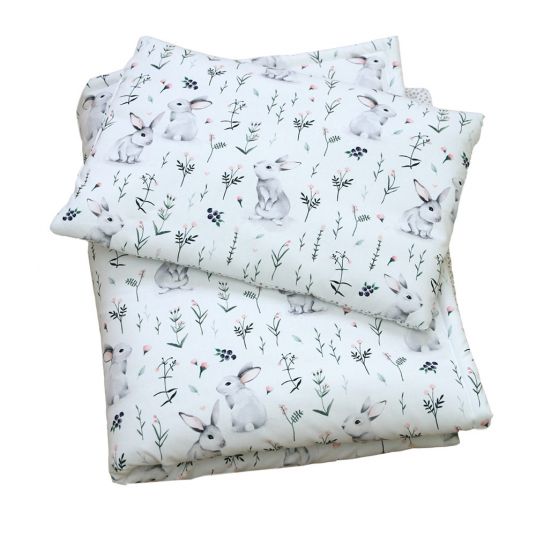 KinderConcept Bedding with filling & pillow - White Rabbit