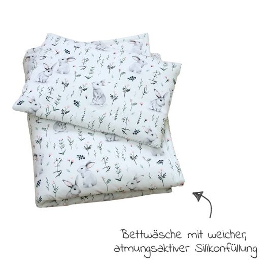 KinderConcept Bedding with filling & pillow - White Rabbit