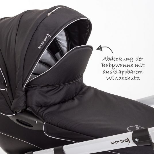 Knorr Baby Kombi-Kinderwagen Alive Born to Ride - Schwarz