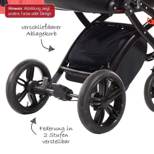 Knorr Baby Kombi-Kinderwagen Alive Elements inkl. Babywanne & Sportsitz - Tinny