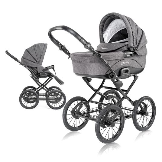 Knorr Baby Combi Stroller Classico Exklusiv - Melange Grey