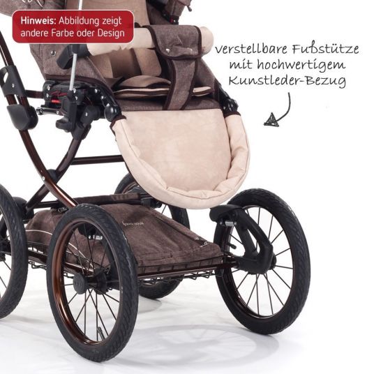 Knorr Baby Passeggino Classico Combi con navicella e seggiolino sportivo - Crema