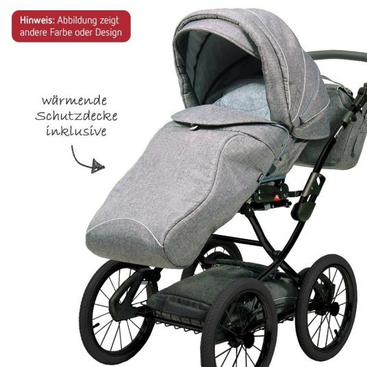 Knorr Baby Kombi-Kinderwagen Classico inkl. Babywanne & Sportsitz - Marine