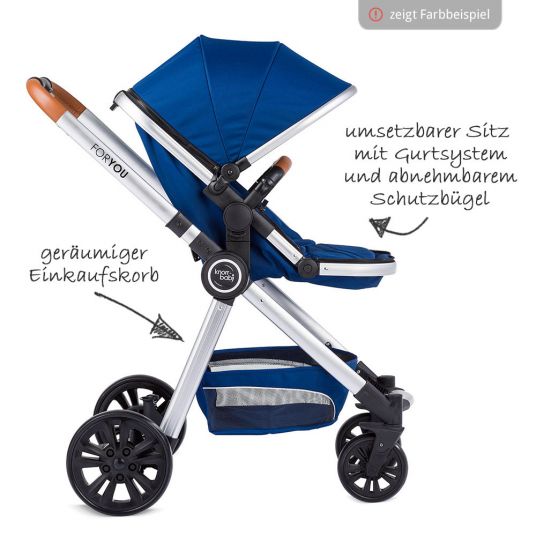 Knorr Baby Kombi-Kinderwagen For You - Schwarz - Spacegrey