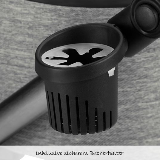 Knorr Baby Kombi-Kinderwagen LIFE+ SET inkl. Babywanne & Sportsitz  - Graphit