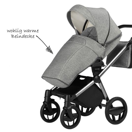 Knorr Baby Kombi-Kinderwagen LIFE+ SET inkl. Babywanne & Sportsitz  - Graphit