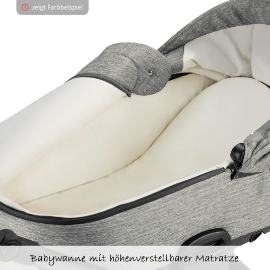 Knorr Baby LIFE+ SET Passeggino combinato con navicella e seggiolino sportivo - blu denim navy