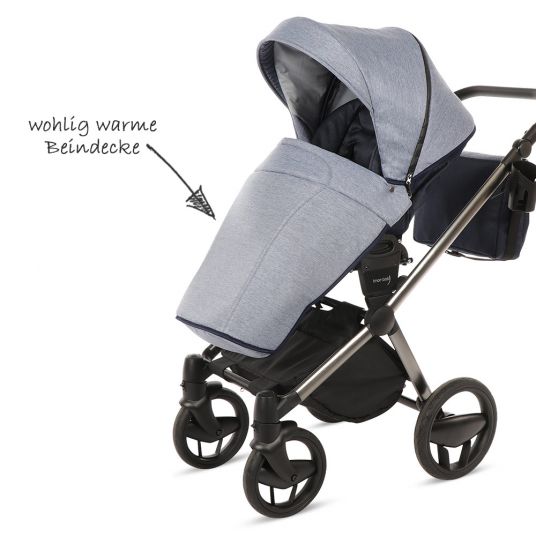 Knorr Baby Combined pushchair LIFE+ SET - Jeansblau-Marine