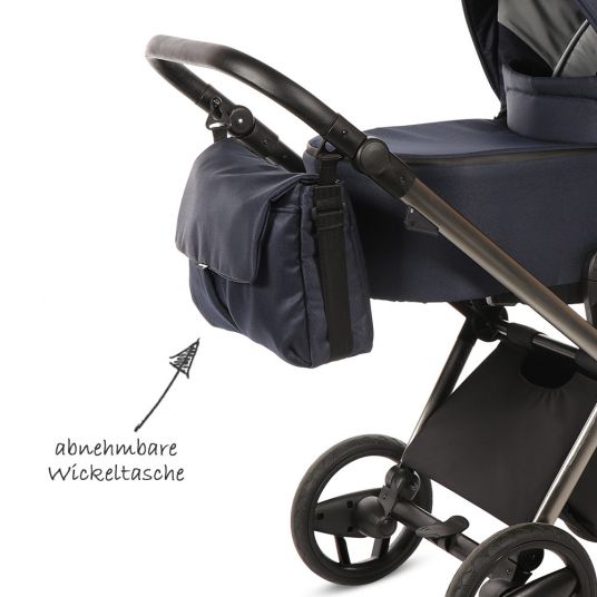 Knorr Baby Combi stroller LIFE+ SET incl. carrycot & sport seat - Navy