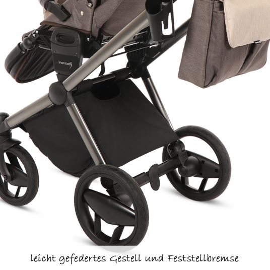 Knorr Baby Combi stroller LIFE+ SET incl. baby bath & sport seat- sand mocha