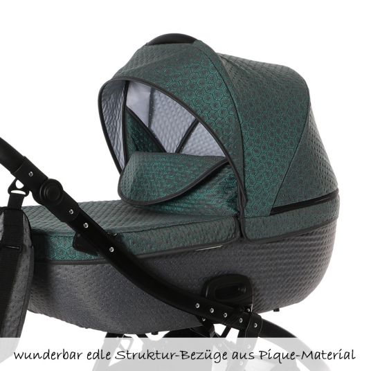 Knorr Baby Passeggino Piquetto Combi con navicella e sedile sportivo - Grigio petrolio