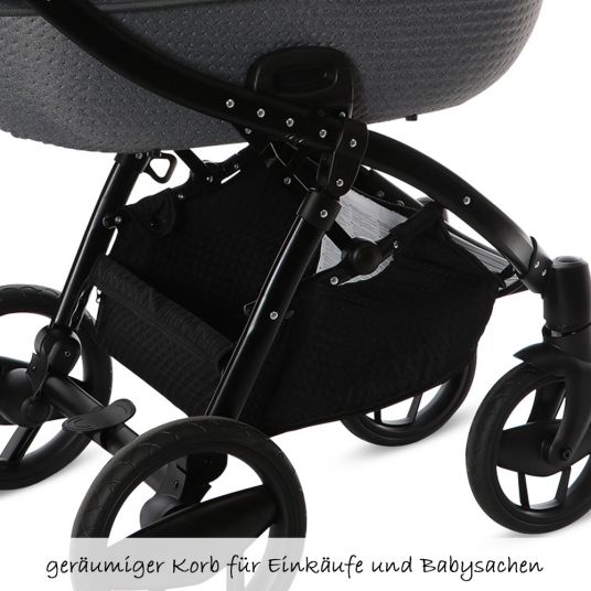 Knorr Baby Kombi-Kinderwagen Piquetto inkl. Babywanne & Sportsitz  -  Silber-Grau