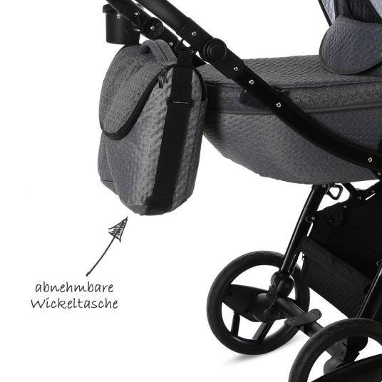 Knorr Baby Passeggino Piquetto Combi con navicella e sedile sportivo - Grigio Argento