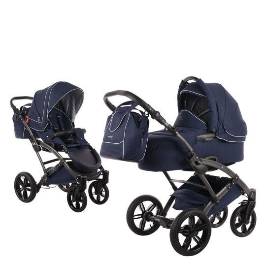 Knorr Baby Combi stroller Voletto Emotion incl. carrycot & sport seat - Night Blue