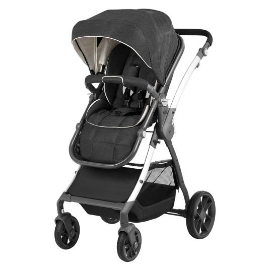 Knorr Baby Yuu combination pushchair incl. diaper bag - Melange anthracite