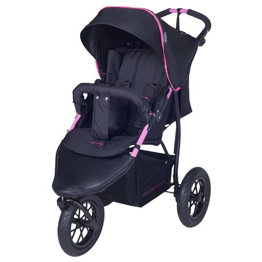 Knorr Baby Sports car Joggy S with slumber top - Black Fuchsia