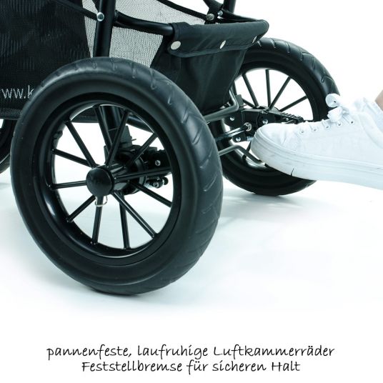 Knorr Baby Sportwagen Joggy S mit Schlummerverdeck - Schwarz Fuchsia