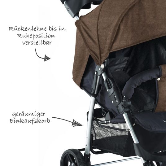 Knorr Baby Sports car V-Easy Fold - Melange Braun