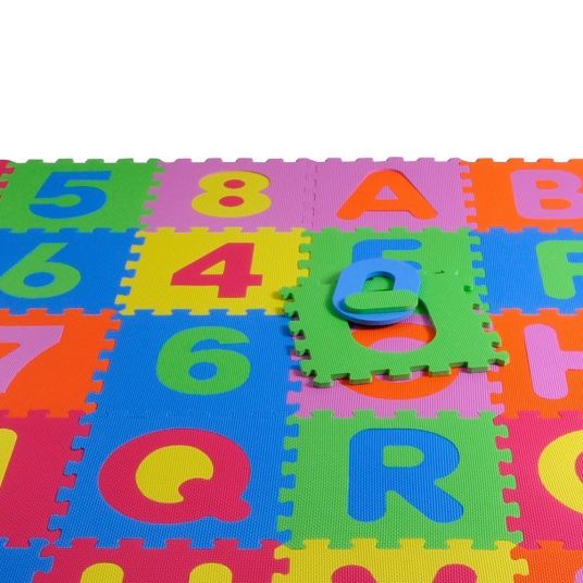 Knorrtoys 36-pcs Puzzle Mat Alphabet + Numbers - Colourful
