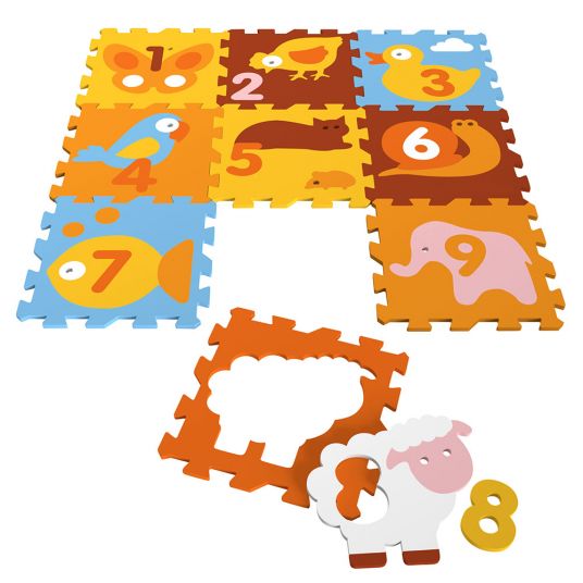 Knorrtoys 9-tlg. Puzzlematte Tiere