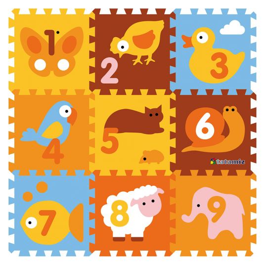 Knorrtoys Tappeto puzzle di 9 pezzi con animali
