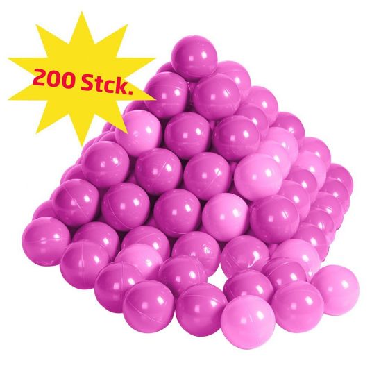Knorrtoys Balls 200er Pack for ball bath - Pink Rosa