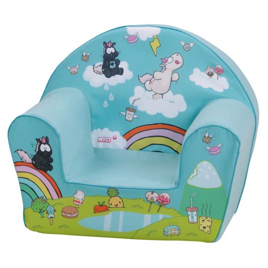 Knorrtoys Kids armchair - Theodor - Carbon turquoise
