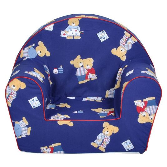 Knorrtoys Mini armchair bear - dark blue