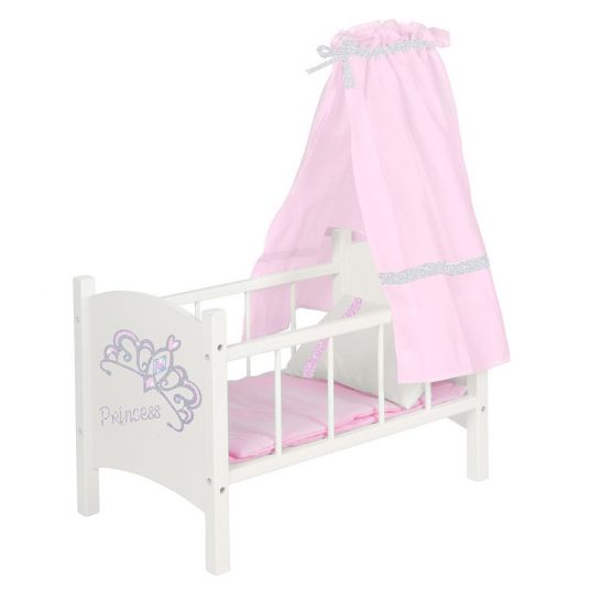 Knorrtoys Doll bed with canopy - Diadem - White