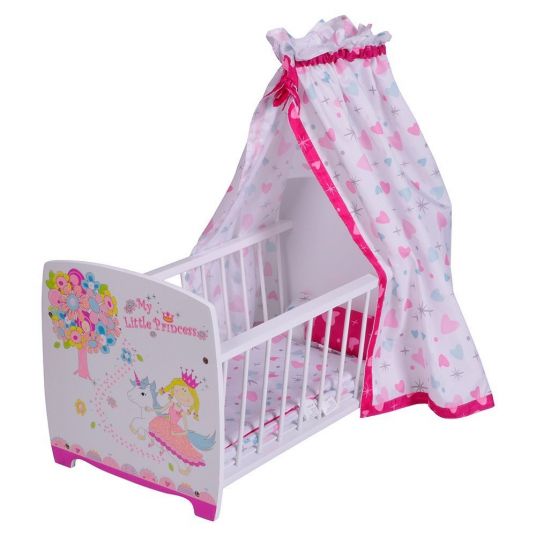 Knorrtoys Doll bed with canopy My little Princess - White