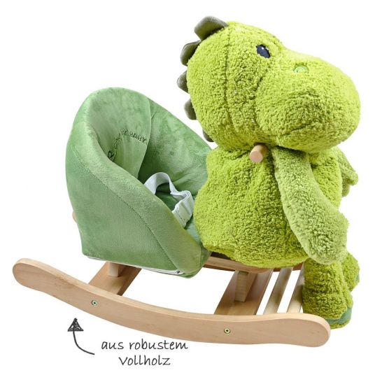 Knorrtoys Rocking animal Dino Nelson with removable cuddly toy