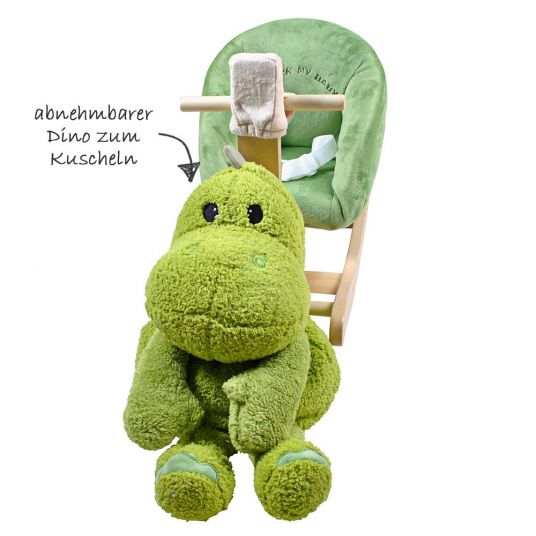 Knorrtoys Rocking animal Dino Nelson with removable cuddly toy