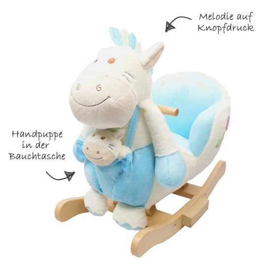 Knorrtoys Rocking animal pony Mika with hand puppet