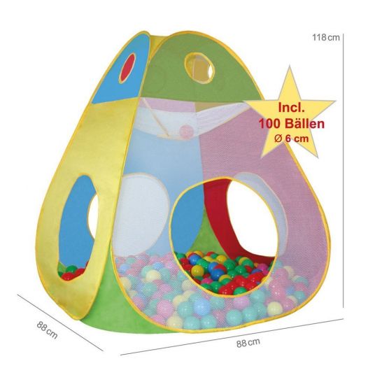 Knorrtoys Play tent Pop-Up Brody + 100 balls