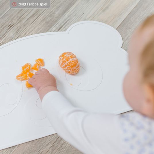 Kokolio Non-slip table mat for eating beginners, BLW placemat, eating mat, painting mat Little Panda - Orange