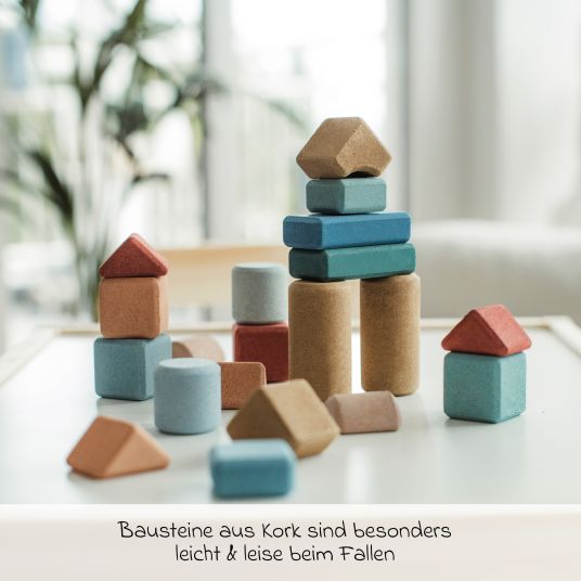 Korko Giant Architects cork building blocks - 60 pieces