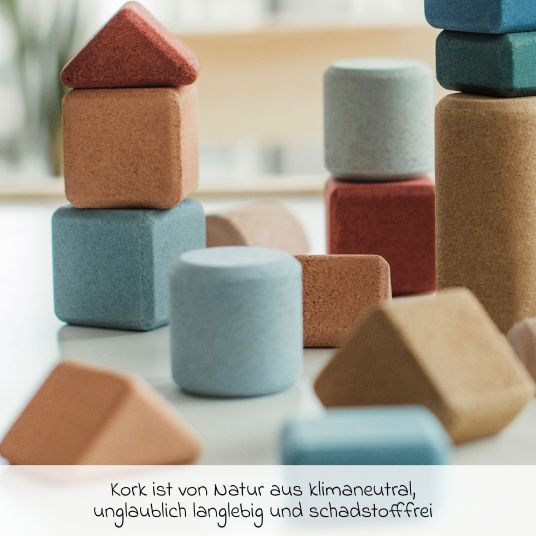 Korko Giant Architects cork building blocks - 60 pieces