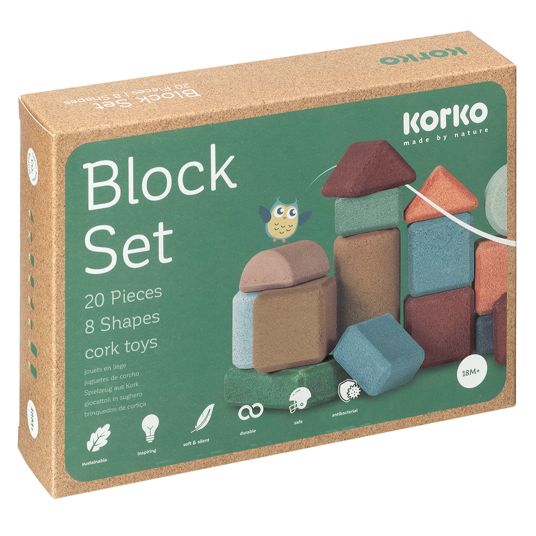 Korko Cork building blocks Small Architects - 20 pieces