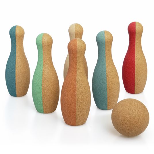Korko Little Skittles cork bowling set - 7 pieces